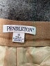 Pendleton 100% Virgin Wool Chevron-herringbone Brown Wool Pants Size 10 - photo 7