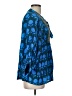 Oliphant Blue 3/4 Sleeve Blouse Size L - photo 4