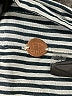 FP One Stripes Silver Long Sleeve Blouse Size XS - photo 7