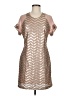 Elliatt Chevron-herringbone Tan Cocktail Dress Size M - photo 1