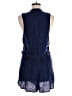Blue Life 100% Rayon Solid Blue Romper Size M - photo 2