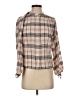 Faherty 100% Cotton Plaid Tan 3/4 Sleeve Blouse Size XS - photo 1