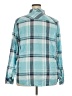 Natural Reflections 100% Cotton Plaid Teal Long Sleeve Button-Down Shirt Size XXL - photo 2