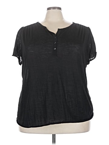 Faded Glory Short Sleeve Henley (view 1)