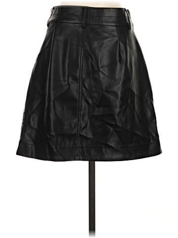 Madewell Vegan Leather A-Line Mini Skirt (view 2)