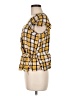 Sanctuary 100% Rayon Checkered-gingham Yellow Short Sleeve Blouse Size M - photo 5