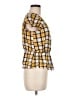 Sanctuary 100% Rayon Checkered-gingham Yellow Short Sleeve Blouse Size M - photo 4