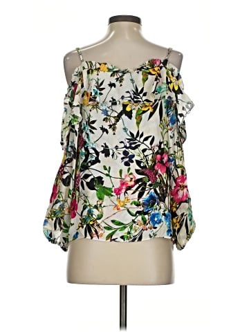 Parker 3/4 Sleeve Silk Top (view 2)