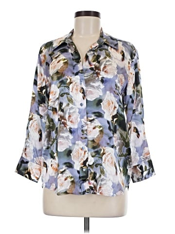 L'Agence 3/4 Sleeve Silk Top (view 1)