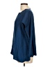 Eileen Fisher 100% Silk Solid Blue Short Sleeve Silk Top Size L - photo 5