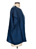 Eileen Fisher 100% Silk Solid Blue Short Sleeve Silk Top Size L - photo 4