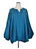 June + Vie 100% Polyester Teal 3/4 Sleeve Blouse Size 3X - photo 1