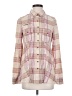 Free People Plaid Multi Color Pink Long Sleeve Button-Down Shirt Size XS - photo 1