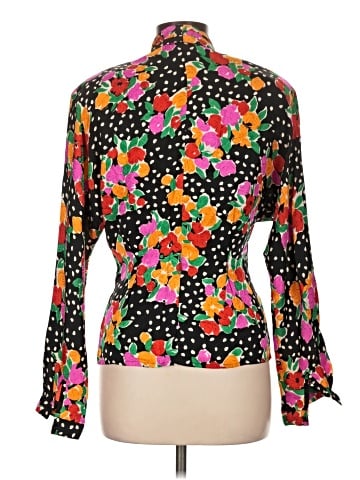 Argenti Long Sleeve Silk Top (view 2)