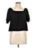 Old Navy 100% Cotton Black Short Sleeve Blouse Size L - photo 1