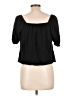Old Navy 100% Cotton Black Short Sleeve Blouse Size L - photo 2