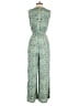 Raga 100% Polyester Paisley Green Jumpsuit Size S - photo 2