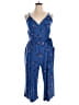 Kaileigh Hearts Blue Jumpsuit Size 1X - photo 1
