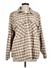 OAT 100% Polyester Plaid Tan Fleece Size L - photo 1