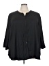 Catherines 100% Polyester Black 3/4 Sleeve Blouse Size 3X - photo 1