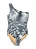 J.Crew Stripes Blue One Piece Swimsuit Size 8 - photo 1