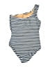 J.Crew Stripes Blue One Piece Swimsuit Size 8 - photo 2