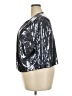 I.N. Studio 100% Polyester Metallic Silver Jacket Size 3X - photo 5