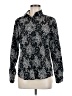 Foxcroft Animal Print Black Long Sleeve Button-Down Shirt Size 8 - photo 1