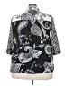 Rose + Olive 100% Polyester Paisley Silver 3/4 Sleeve Blouse Size 1X - photo 2