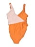 Unbranded Color Block Orange One Piece Swimsuit Size M - photo 1