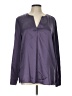 Etcetera Purple Long Sleeve Silk Top Size 10 - photo 1