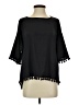 French Connection 100% Polyester Black 3/4 Sleeve Blouse Size S - photo 1