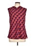 MNG Argyle Red Sleeveless Blouse Size XL - photo 1