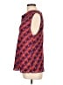 MNG Argyle Red Sleeveless Blouse Size XL - photo 5
