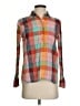 J.Crew Plaid Orange Long Sleeve Button-Down Shirt Size 4 - photo 1