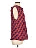 MNG Argyle Red Sleeveless Blouse Size XL - photo 4