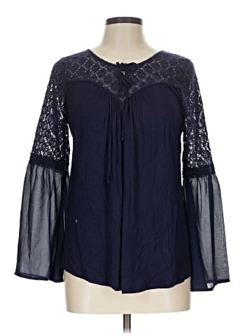 August Silk Long Sleeve Blouse (view 1)