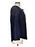 August Silk Blue Long Sleeve Blouse Size L - photo 4