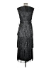 Halogen Metallic Silver Cocktail Dress Size S - photo 2