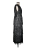 Halogen Metallic Silver Cocktail Dress Size S - photo 4