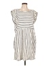 By Together Stripes Ivory Casual Dress Size L - photo 1