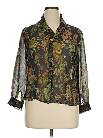 Pendleton Long Sleeve Silk Top (view 1)
