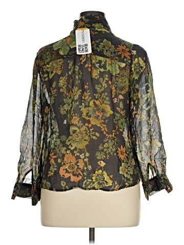 Pendleton Long Sleeve Silk Top (view 2)