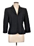 Ann Taylor 100% Silk Floral Blue Black Silk Blazer Size 10 - photo 1