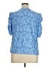 CeCe Blue Short Sleeve Blouse Size XL - photo 2