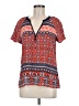 Fun2Fun 100% Rayon Red Short Sleeve Blouse Size M - photo 1
