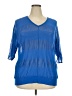 Grace Elements Blue 3/4 Sleeve Top Size 3X - photo 1