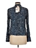 MNG 100% Viscose Polka Dots Blue Long Sleeve Blouse Size 6 - photo 2