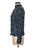 MNG 100% Viscose Polka Dots Blue Long Sleeve Blouse Size 6 - photo 5