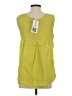 Chaps 100% Linen Green Sleeveless Blouse Size S - photo 2